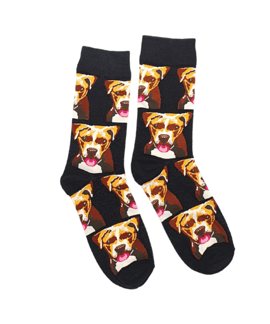 גרביים מעוצבים - כלב רקע שחור