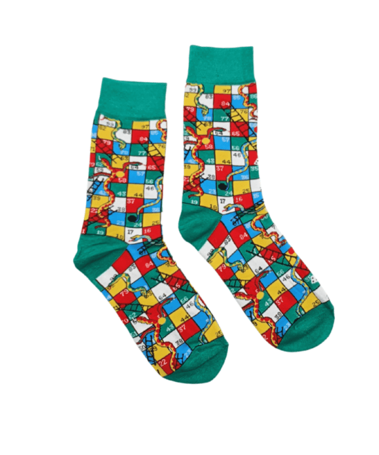 גרביים מעוצבים - סולמות ונחשים