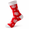 גרביים מעוצבים - פתיתי שלג אדום לבן