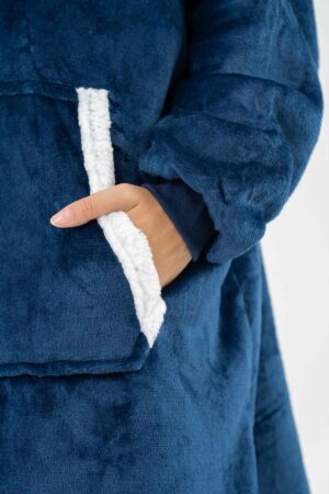 קפוצון שמיכה כחול - כיס