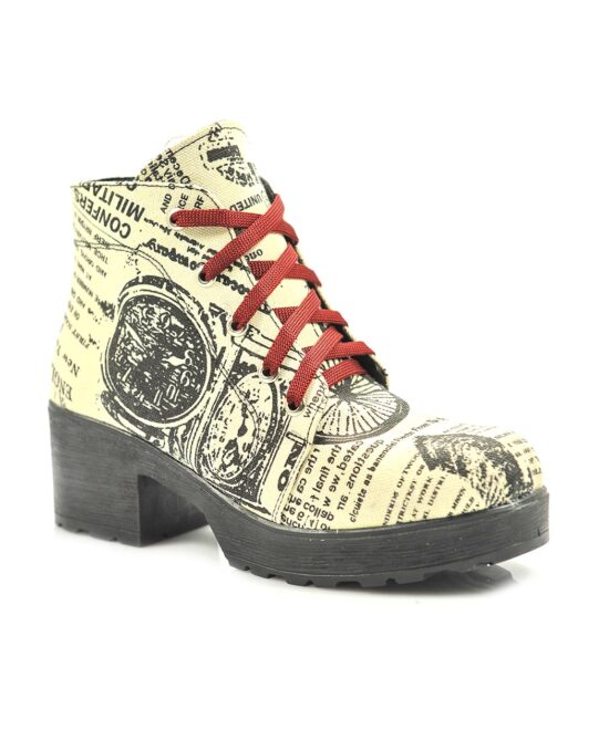 מגפיים לנשים דגם עמנואל - צבע עיתון