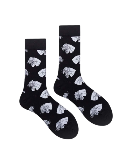 גרביים מעוצבים - נמרים רקע שחור