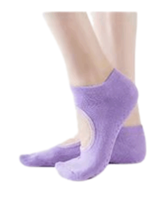 גרבי עיגול סגור לפילאטיס - סגול בהיר