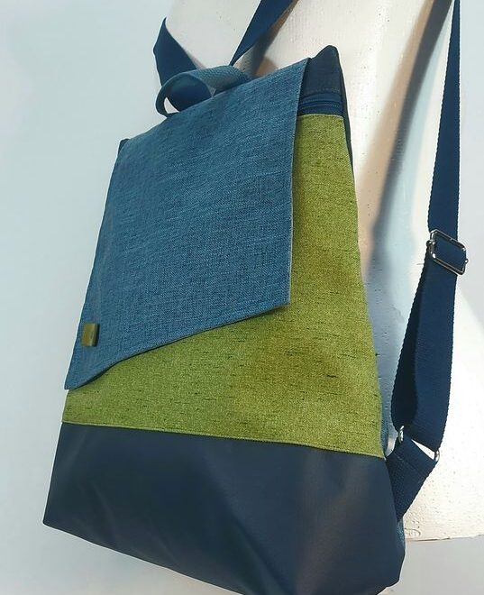 תיק עם שיק - תיק גב נטעלי כחול ירוק