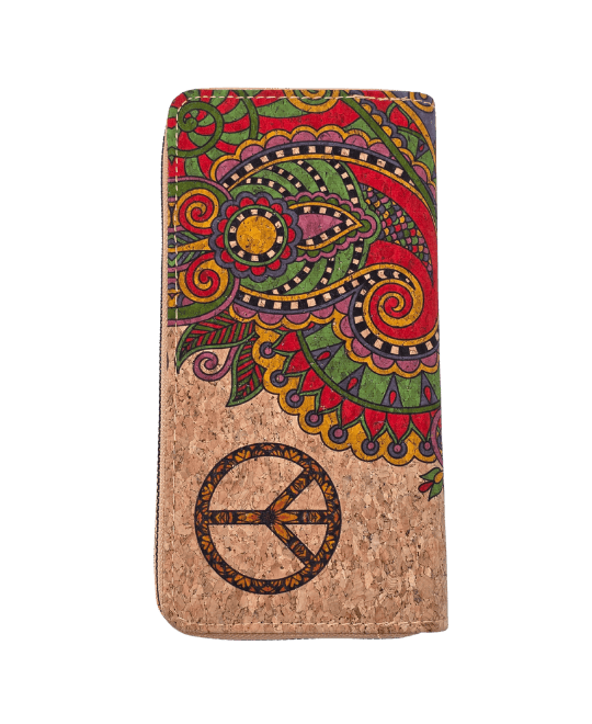ארנק שעם אמיתי בעיצוב בוהו צבעוני עבודת יד – Peace