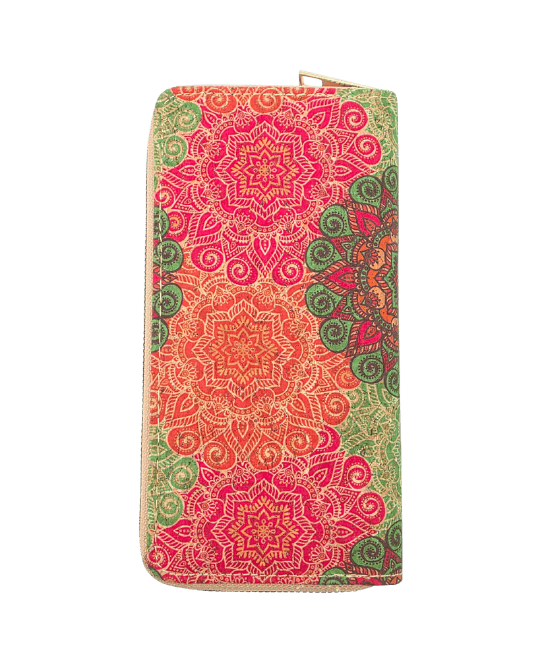 ארנק שעם אמיתי בעיצוב בוהו צבעוני עבודת יד – מנדלה טרופית