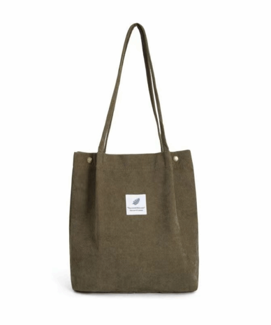 תיק צד קורדרוי - זית