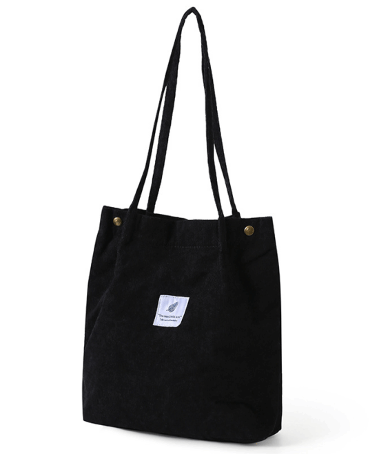 תיק צד קורדרוי - שחור