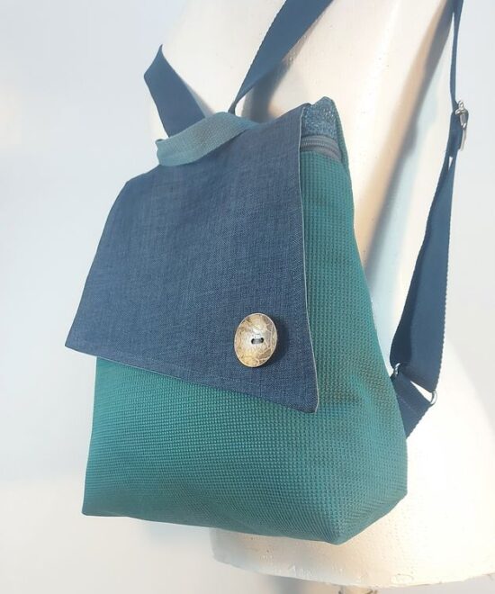 תיק עם שיק - תיק גב מאיה טורקיז כחול